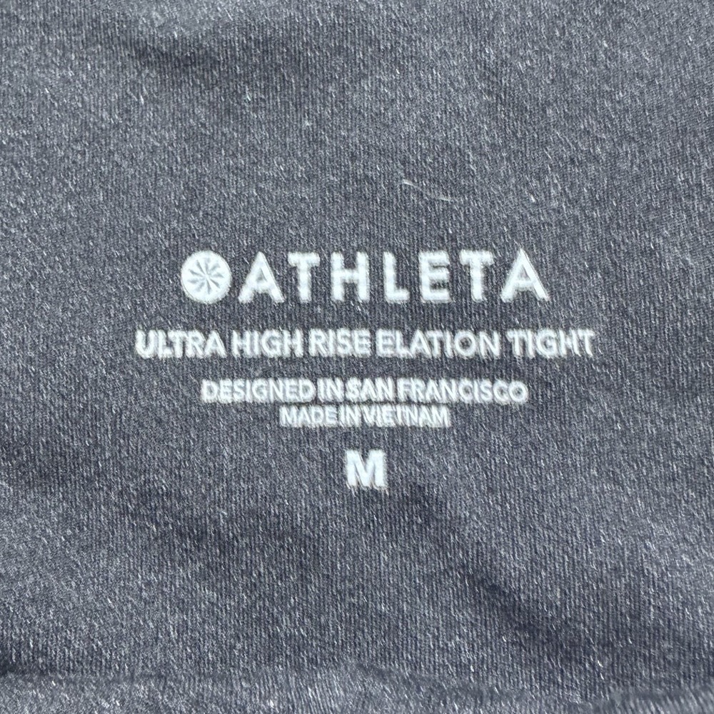 Athleta Leggings Womens Medium Ultra High Rise Elation Tight Black Stretch Ankle - Picture 5 of 12